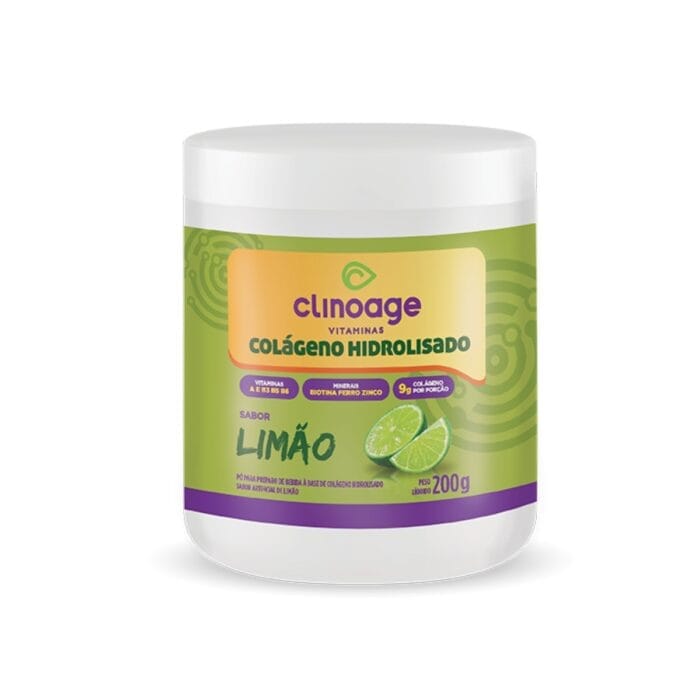 COLÁGENO HIDROLISADO SABOR LIMÃO 200g CLINOAGE