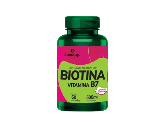 Biotina + Vitamina B7 60 Cápsulas 500mg Clinoage