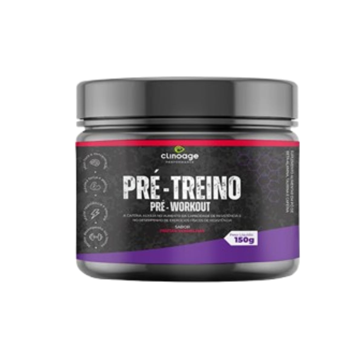 PRÉ TREINO WORKOUT FRUTAS VERMELHAS 150G CLINOAGE PRÉ TREINO WORKOUT FRUTAS VERMELHAS 150G CLINOAGE