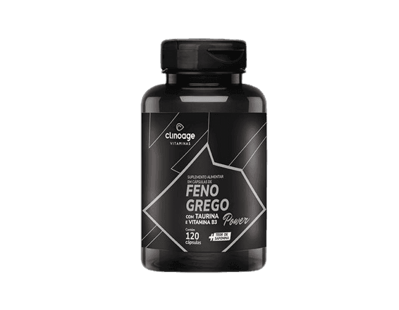 FENO GREGO POWER C/ TAURINA E VITAMINA B3 120 CÁPSULAS CLINOAGE