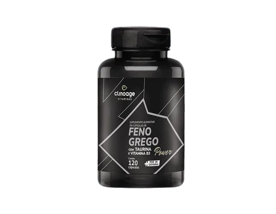 FENO GREGO POWER C/ TAURINA E VITAMINA B3 120 CÁPSULAS CLINOAGE FENO GREGO POWER C/ TAURINA E VITAMINA B3 120 CÁPSULAS CLINOAGE