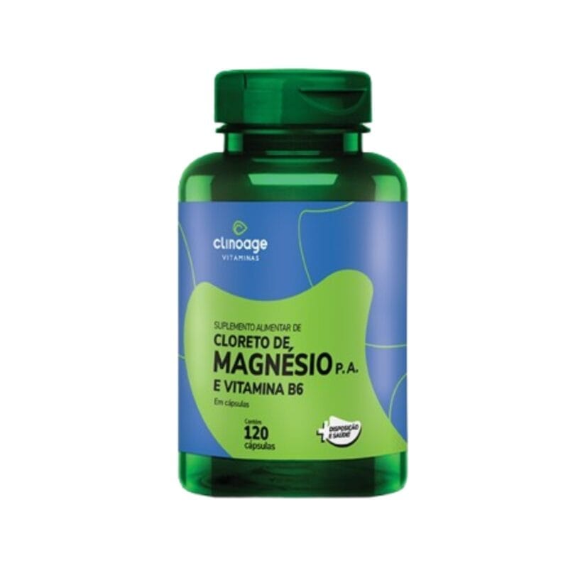 CLORETO DE MAGNÉSIO P.A. E VITAMINA B6 120 CÁPSULAS CLINOAGE