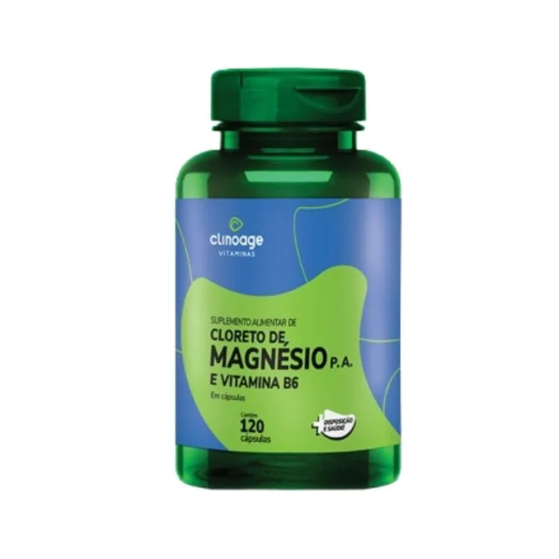 CLORETO DE MAGNÉSIO P.A. E VITAMINA B6 120 CÁPSULAS CLINOAGE